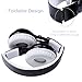 Bluetooth Headset, Riwbox AB005 Wireless Headphones 4.0 with Microphone Foldable Headphones with TF Card FM Radio and LED light for Cellphones and All Bluetooth Enabled Devices (Black&White)