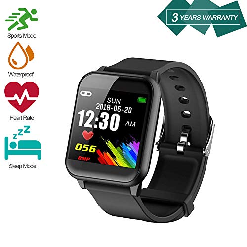 Fitness Tracker, Waterproof Big Color Screen Activity Tracker with Heart Rate Monitor Watch, Fitness Watch with 8 Sports Modes Calorie Counter Pedometer Sleep Blood Pressure Monitor for Kids Women Men