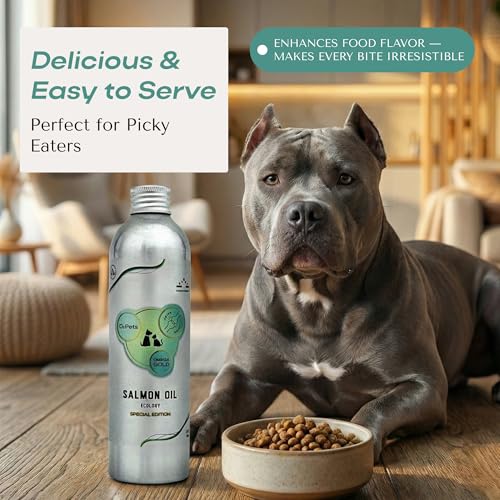 O2 PETS Omega Gold Joint Cats and Dogs Wild Caught Norwegian Salmon Oil Supplement – Premium Omega 3 for Joint and Mobility Support (500ml)