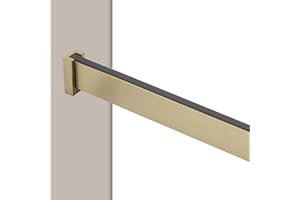 Brushed Metal Closet Rod, Closet Bar for Hanging Clothes, Cloakroom Space Saving Wardrobes Garment Pole, Heavy Duty Closet Or