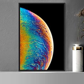 signwin Framed Canvas Wall Art Planet Astronomy &...