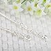 RUBYCA 5pcs White Silver Plated Heart Lobster European Snake Chain Bracelets fit Charm Beads 8.3