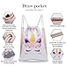 Xiaowli Unicorn Sequin Drawstring Backpack Mermaid Sequin Bag Magic Reversible Glittering Bag Unicorn Gift for Girls Boy