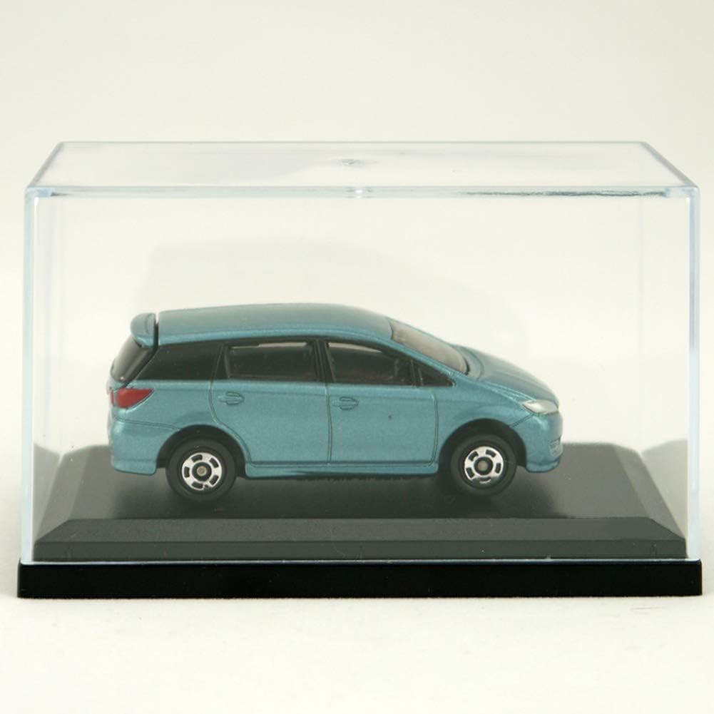 Alician Acrylic Display Case for 1:24 Scale Car Dust-Proof Black Base Display Box for Diecast Model Toy Car