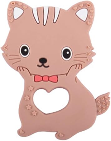 Manyo Anneau De Dentition Silicone Jouet Dentition Bebe Silicone Teether Bebe Chat Mignon 100 Sur Sans Bpa Brown Amazon Fr Bebes Puericulture