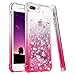 Ruky iPhone 7 Plus Case, iPhone 8 Plus Glitter Case, Gradient Quicksand Series Bling Liquid Floating TPU Bumper Cushion Women Girls Case for iPhone 6 Plus 6s Plus 7 Plus 8 Plus, Gradient Pink