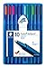 STAEDTLER 437 MSB10 Triplus Ballpoint Pen - Multi-Colour (Pack of 10)