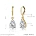 14K Gold Plated Teardrop Cubic Zirconia Dangle Earrings For Womens Best Gift (2 Pairs)