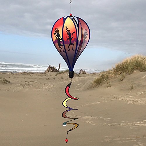 In the Breeze Kokopelli 6-Panel Kinetic Hot Air Balloon Wind Spinner