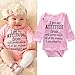 Cotton Newborn Baby Girls Bodysuit,Baby Shower Gift, Baby Girl Clothes Pink, Take Home Outfit