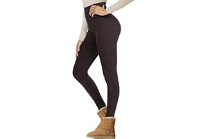 NexiEpoch Fleece Lined Leggings Women - High Waisted Winter Yoga Pants Tummy Control Soft Thermal Warm for Hiking Workout