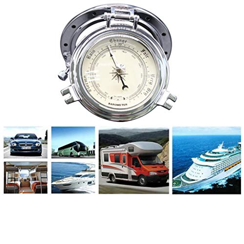 Homyl Marine RV Boat Barometer Air Pressure Gauge Silver