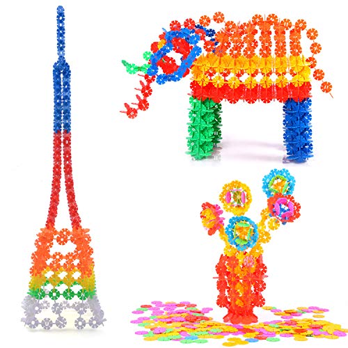 500 Piece Interlocking Building Blocks Toys, Creative and Educational STEM Construction Flakes Toys for Kids - Thumbnail 6
