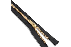 LAKESSTORY Metal Zipper Black 36 Inch Heavy Duty Brass Separating Zipper for Jackets, Coats, Sewing and Craft