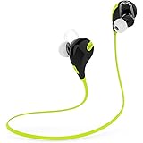 Amerzam Bluetooth Headphone In-Ear Stereo Bluetooth V4.1 Wireless Sweatproof Running Headset with Microphone(green)