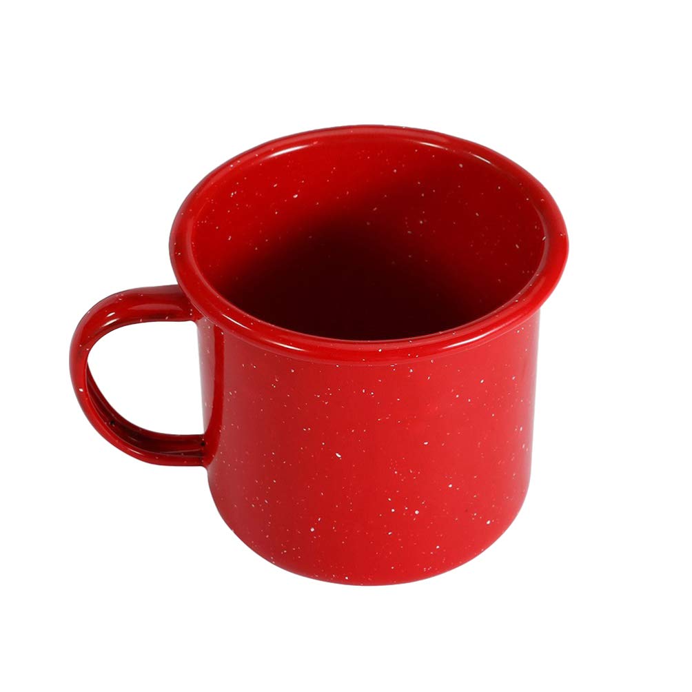 BESPORTBLE Enamel Mug Curled Edge Red for Tea Coffee at Home Office Solid Mug Starrylight Pattern for Drinkware