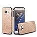 MEKO(TM) Galaxy S7 Case,Shiny Sparkles Glitter Bling Case -Built-in Glitter Firm Rubber Shock Absorbing Bumper Case for Samsung Galaxy S7-(Gold)