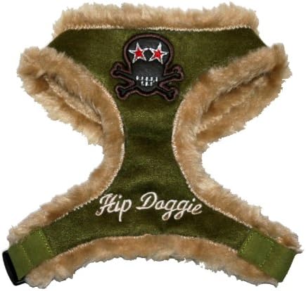 Award Winning, Hip Doggie Pink Fur Skull Harness Vest, XS
