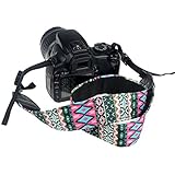 CEARI VSM-06 Vintage Camera Shoulder Neck Strap for Canon EOS Rebel T6S T6 T5i T5 T4i T3i T3 T2i T1i XTi XT XSi XS SL1 Digital SLR Camera - Pink