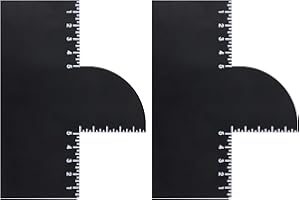 GOSKNOR 2pcs Enhancement Card for Barbers with Measurement Indicators, Reusable Hairline Shaper Shaping Tool and Color Spray Edge Hair Liner Line up Tool for Barber Beard Stencil Maker Accessories Supplies