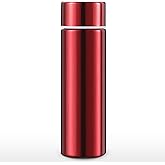 Vesici Mini Water Bottles 4.4 oz Cute Small Insulated Stainless Steel Purse Water Bottles Pocket Slim Flask Keeps Drink Cold and Hot for Women Lunch Bag Coffee(Red,1 Pack)
