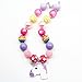 Artvine Unicorn Necklace Alloy Unicorn Pendant Chunky Bubblegum Necklace&Bracelet Set CB846