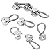 eBoot Metal Collar Extenders Button Extenders for Shirt Dress Trouser Coat Collars Pants 10 mm/ 0.38 Inch, 8 Pack
