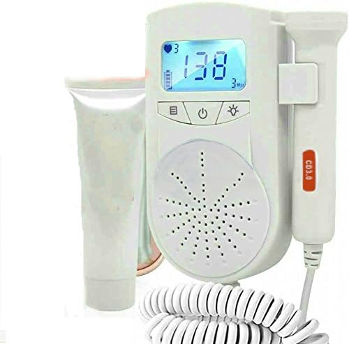 Cobely Pocket Baby Heartbeat Monitor +Free Gel with Lcd Loudspeaker Waterproof Probe ,Shiped From Within USA , Daily Shiped (White)