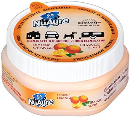 NuAyre Odor Eliminator Air Purifier UL Certified EcoLogo Activated Charcoal Removes and Eliminates all VOCs - Orange Scent