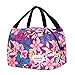 Aosbos Lunch Bags for Women Girls Reusable Food Meal Prep Bag Insulated Lunch Box Lunch Bag Flower Bento Boxes Holder Cooler Tote Bag Red Flowers