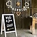 Ilyapa Wooden A-Frame Sign with Eraser & Chalk - 40 x 20 Inches Magnetic Sidewalk Chalkboard – Sturdy Freestanding White Sandwich Board Menu Display for Restaurant, Business Or Wedding