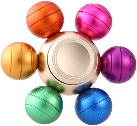FINGER SPINNER Novely Fidget Spinners Toy 6 Sides Ball Relieves Anxiety Stress and Boredom High Speed Focus Toy for Kids &amp; Adults