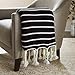 Amazon Brand – Stone & Beam Modern Striped Knit Tassel Throw Blanket - 80 x 60 Inch, Black
