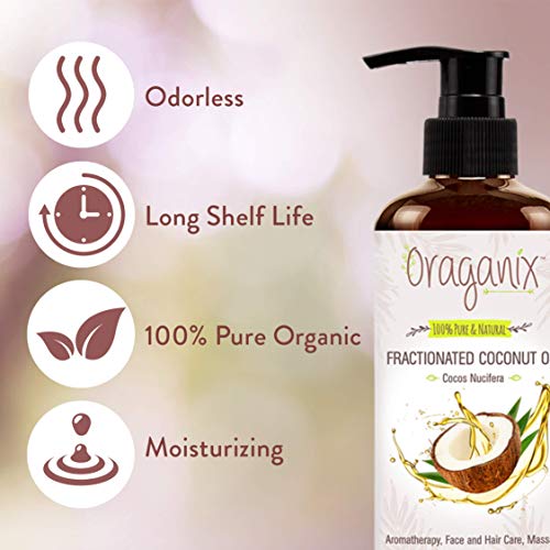 Oraganix Fractionated Coconut Oil - 100% Pure & Natural (16oz Bottle) - Carrier Oil for Essential Oils, Aromatherapy, Massage Oil or Skin Care - Thumbnail 5
