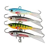 Goture Ice Fishing Jigs With Treble Hook Single Hook For Walleye Winter Fishing Lures ice jigging
