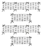 Sweet Jojo Designs Grey and White Baby Crib Bumper Pad for Woodland Arrow Collection by
