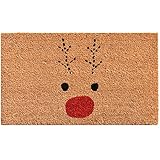 Calloway Mills 105011729 Rudolph Doormat, 17â€ x 29â€, Red/Black
