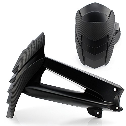 FATExpress Motorcycle Plastic Black Rear Mudguard Mount Wheel Tire Hugger Mud Guards Fender Splash Guard for 2004-2012 BMW R1200GS R 1200 GS 2005 2006 2007 2008 2009 2010 2011 04-12