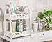 Mandydov European-style Double-layer Desktop Storage Rack Organizer Cosmetic Stationery Storage Holder for Kitchen Bathroom Office