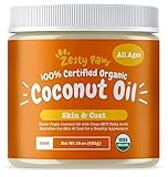 Zesty Paws Coconut Oil for Dogs - Certified Organic & Extra Virgin Superfood Supplement - Anti Itch & Hot Spot Treatment - for Dry Skin on Elbows & Nose - Natural Digestive & Immune Support - 16 OZ