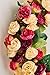 LOUHO Flower Wreath for Wall and Front Door Rose Wreath Silk Floral Home Wall Decor Artificial Garland (Flower-6)