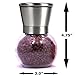 Brushed Stainless Steel Salt Mill and Pepper Grinder Set With Round Glass Globes - Isa Cucina