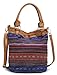 Scarleton Striped Pattern Jacquard Shoulder Bag H1382