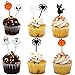 JOYIN 144 Pieces Spider Ring Cupcake Toppers and Halloween Appetizer Picks for Halloween Party Supplies Halloween Party Cupcake Decorations Halloween Food