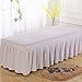 Massage Table Skirt Sheet, No-pilling Anti-shrink Reusable Spa table sheet By O’Fivest (grey)