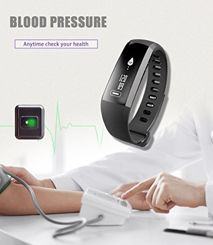 Smart Fitness Tracker,Bluetooth Smart Watch with Blood Pressure Heart Rate Sleep Pedometer Camera Remote Shoot Blood Oxygen Monitor R5 Smart Wristband Bracelet for Andriod and iOS Phone