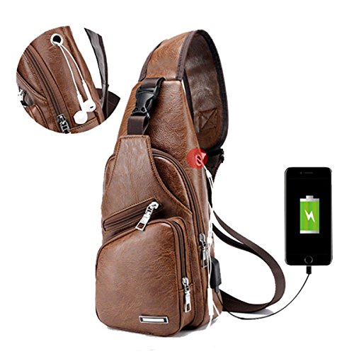 Sling bag, charmienr men shoulder chest backpacks fashi…