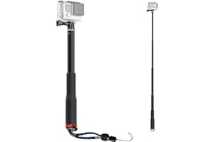 11.25-37inch Telescopic Selfie Stick Compatible with Gopro Hero 13/12/11/10/9/AKASO EK7000 Brave 4/DJI Action 5 Pro/DJI Actio