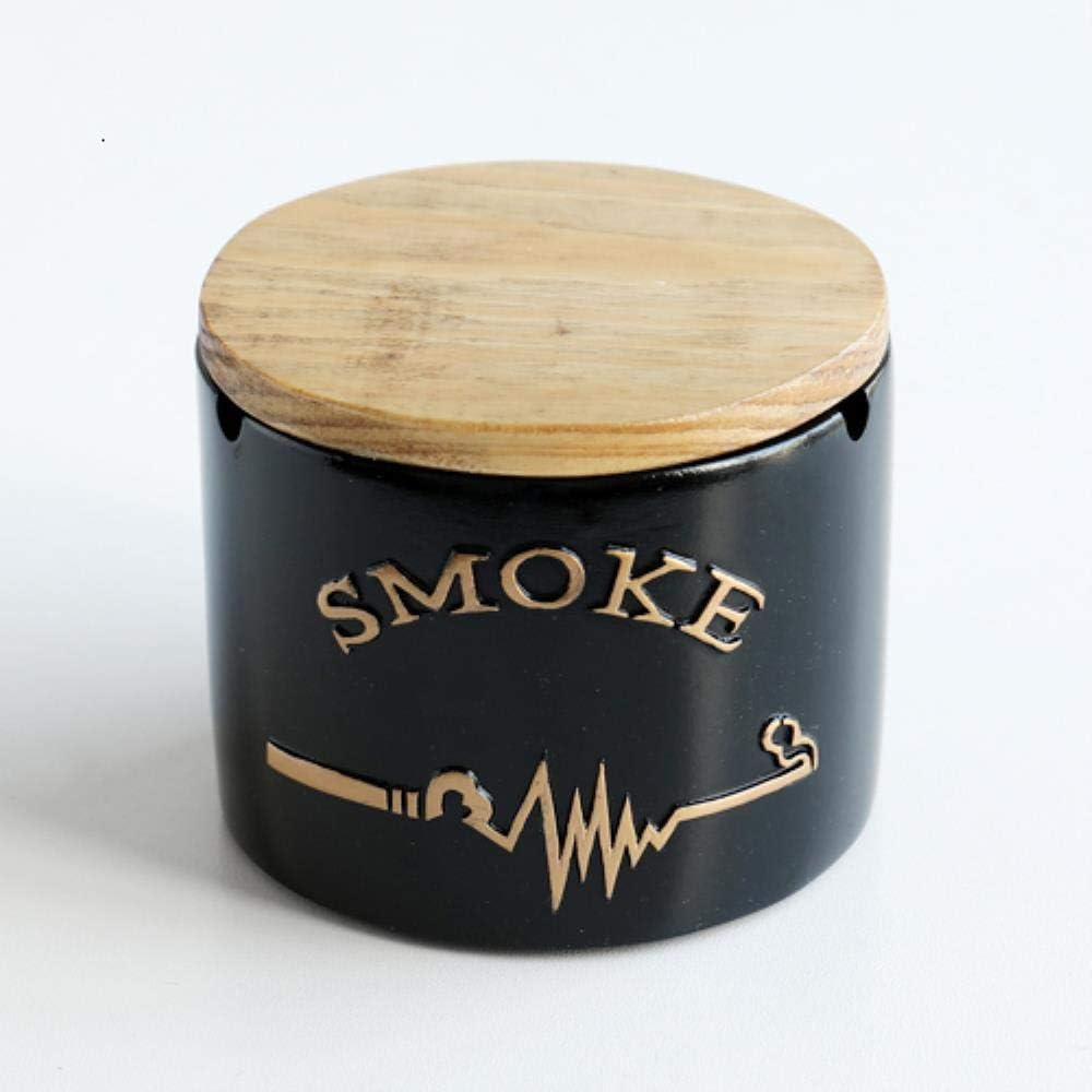 GXMWD Resin Moden Ashtray With lid for Tabletop for Friends Hotel Outdoor Home Decoration Smokeless Ashtray Holder,Mu lti