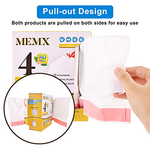 Drawstring Trash Bags,MEMX 4 Gallon Small Garbage Bags Wastebasket Bin Liners Strong Plastic Trash Bags for Bathroom,Bedroom,Office Trash Can.(100 Count)